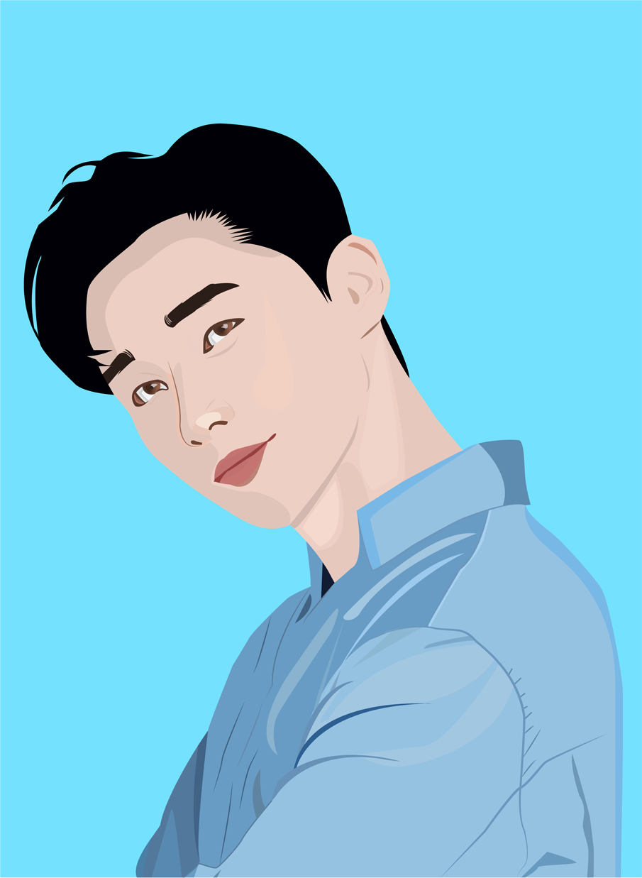 Vectorized image of Park Seo Joon